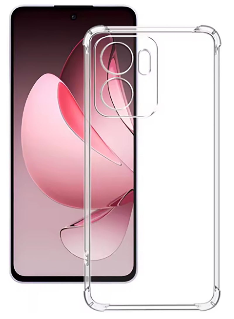 Case for Oppo Reno13 F Clear TPU Four Corners Grade Protection Cover Transparent Silicone - Image 4