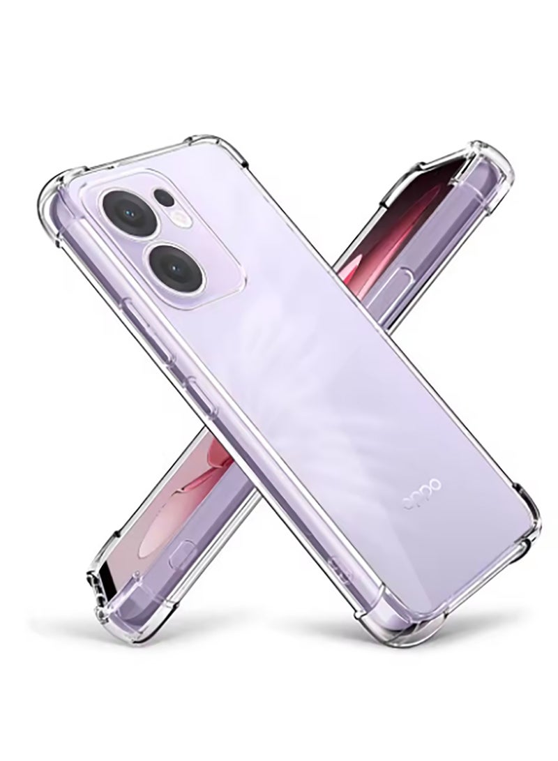 Case for Oppo Reno13 F Clear TPU Four Corners Grade Protection Cover Transparent Silicone - Image 5