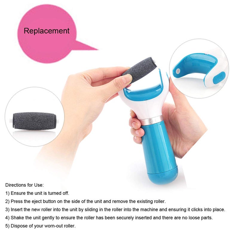 GOMINYUF 12 Pack Replacement Rollers for Amope Pedi Refills Electronic Perfect Foot File-(6 Extra Coarse& 6 Regular Coarse) - Image 3