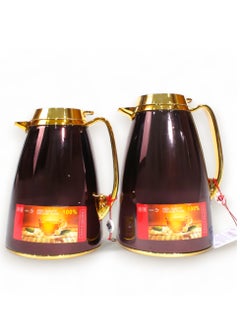 Al-Nokhba Vacuum Flask Set – Enjoy hot and cold drinks on the go with an insulated double-wall vacuum-sealed design, leak-proof lid, and unique handle. Convenient push-button access (0.6 Litre & 1.0 Litre)
