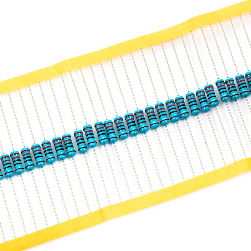 CHANZON 50pcs 1W 220 Ω ohm Metal Film Fixed Resistor 0.01 ±1% Tolerance 220R MF Through Hole Resistors Current Limiting Rohs Certificated - Image 2