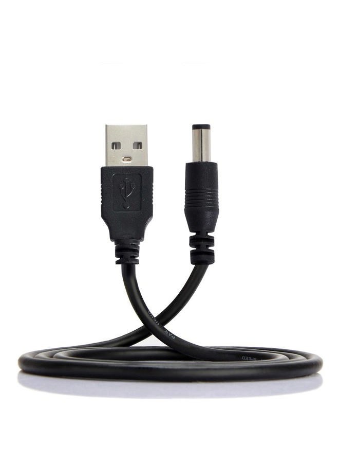 Cablecc USB 2.0 A Type Male to 5.5 x 2.5mm DC 5V Power Plug Barrel Connector Charge Cable, 80cm - Image 1