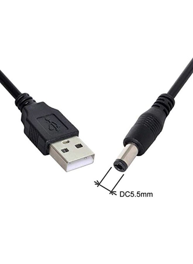Cablecc USB 2.0 A Type Male to 5.5 x 2.5mm DC 5V Power Plug Barrel Connector Charge Cable, 80cm - Image 4