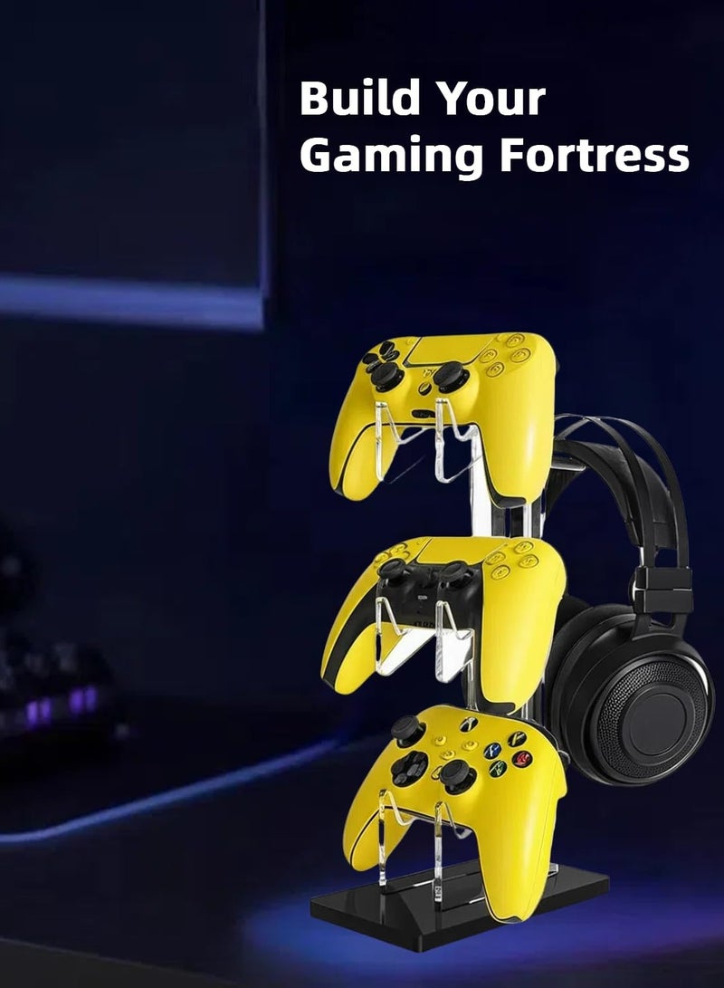 DIOTTI Universal 3-Tier Controller & Headset Holder Stand for Xbox One, Switch, PS4, PS5, and PC - Image 2