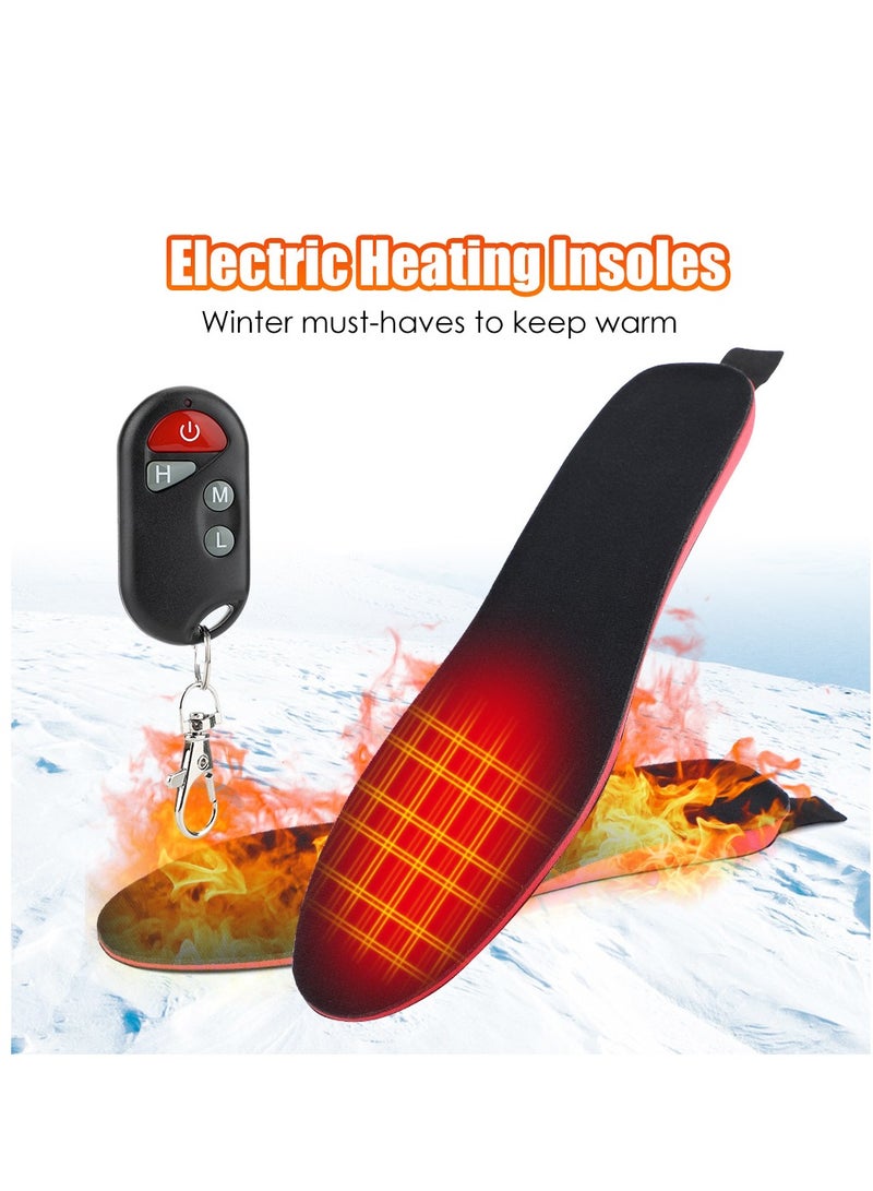 Furtey Heating Insoles with Remote Control USB Rechargeable Heated Insoles Heating Pad Shoes Boots Inserts for Women Men Wireless Foot Warmer for Travel Hunting Hiking Camping - Image 5
