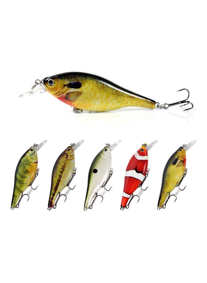 نيبمينينت طعم صيد أسماك صناعي صلب على شكل سمكة الجهير لصيد الأسماك 3.7 بوصة 0.4 أوقية/ PC CC10 من 5 قطع 18*3*10سم - Image 5