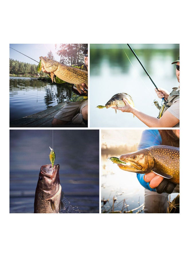 نيبمينينت طعم صيد أسماك صناعي صلب على شكل سمكة الجهير لصيد الأسماك 3.7 بوصة 0.4 أوقية/ PC CC10 من 5 قطع 18*3*10سم - Image 2