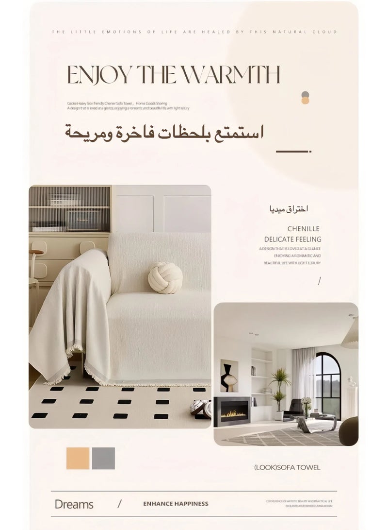ليموس غطاء أريكة مخملي ناعم فاخر مناسب للأرائك ذات مقعد واحد أو مقعدين أو ثلاثة أو أربعة مقاعد، مانع للانزلاق، ناعم، يسمح بمرور الهواء، قابل للغسل في الغسالة، يحمي الأثاث - Image 2