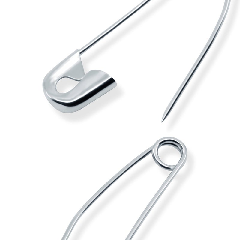 Dritz 3031 Curved Basting Safety Pins, Size 2, Nickel-Plated Brass (75-Count) - Image 3