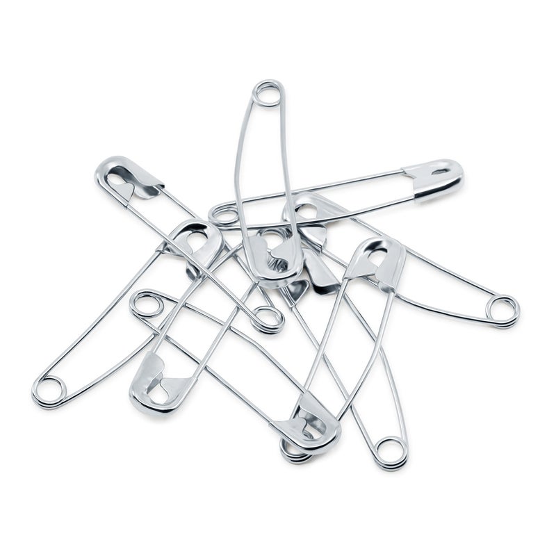 Dritz 3031 Curved Basting Safety Pins, Size 2, Nickel-Plated Brass (75-Count) - Image 4