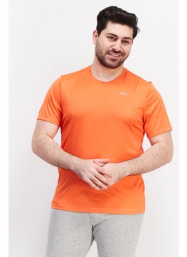 Reebok Men Sportswear Fit Short Sleeve Training T-Shirt, Orange  - Image 1