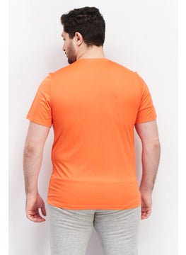 Reebok Men Sportswear Fit Short Sleeve Training T-Shirt, Orange  - Image 3