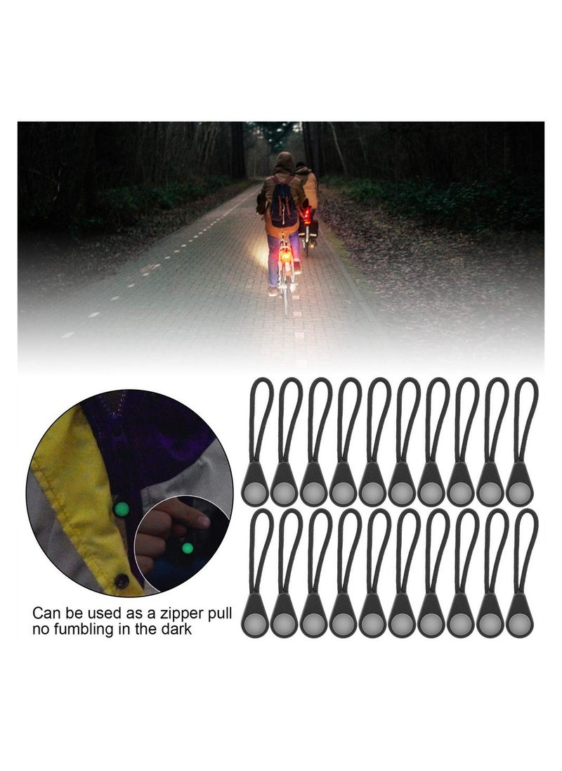SYOSI Self Luminous Zipper Pull, 20Pcs Glow in The Dark Anti Lost Backpack Zipper Puller Head Machine Washable Portable Zipper Pull for Outdoor Mountaineering Camping for Backpacks Jackets  - Image 4
