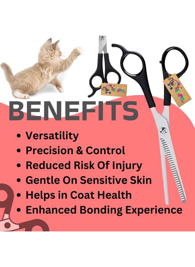 Western Era Pet Small Thinning Scissor Is A Top-Notch Grooming Instrument Crafted For Precision In Trimming And Thinning Pet Hair, Engineered With Comfort And Safety In Mind. - Image 2