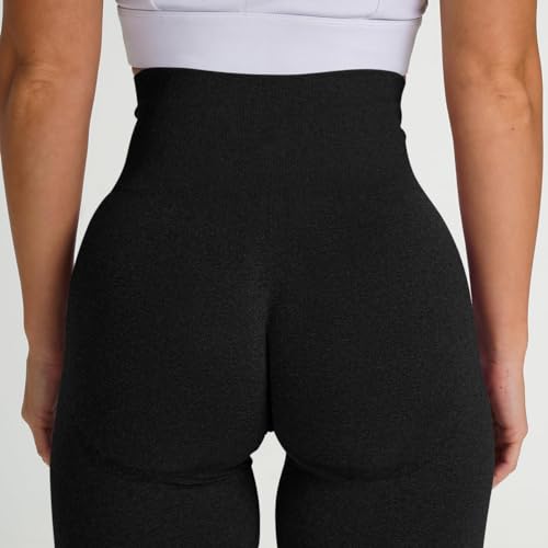 Alexvyan Black Skinny Fit Yoga Pants Gym Wear Leggings Ankle Length Workout Active Wear | Stretchable Tights | High Rise Waist Sports Fitness For Girls & Women- Nylon Fiber & Spandix (XL-X-Large). - Image 2