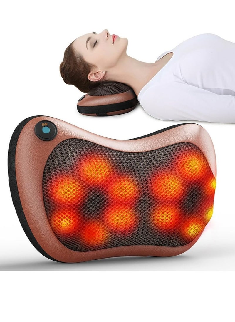 Generic Electronic Massage Pillow Shiatsu Deep Kneading Neck Back Shoulder Massager Cushion 8 Rollers with Heat for Car, Home, Office  - Image 1