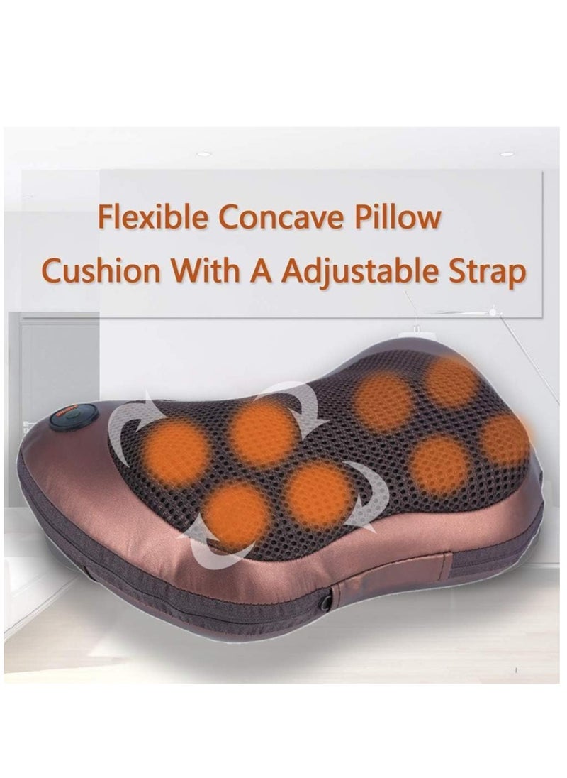 Generic Electronic Massage Pillow Shiatsu Deep Kneading Neck Back Shoulder Massager Cushion 8 Rollers with Heat for Car, Home, Office  - Image 2