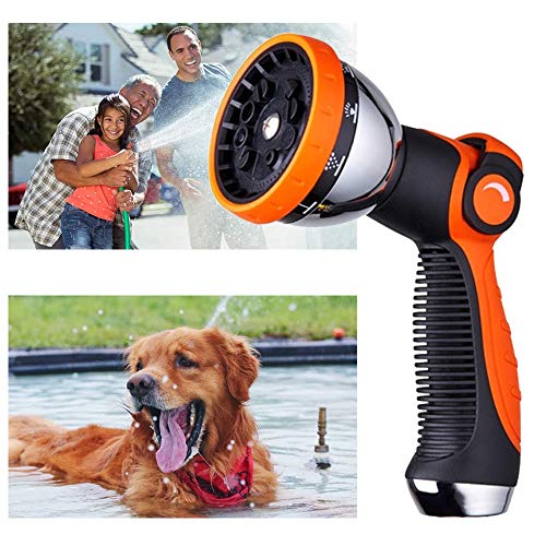 REDESS Garden Hose Spray Nozzle,10 Hose Metal Duty Watering Patterns Thumb Control On Off Valve, High Pressure Nozzle Sprayer for Plants, Car Wash,Cleaning,Showering Pets - Image 5