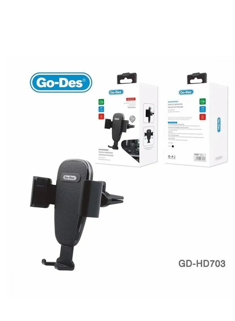 GO-DES Shockproof  Vehicle Mounted Air Outlet Bracket GD-HD703 - Image 1