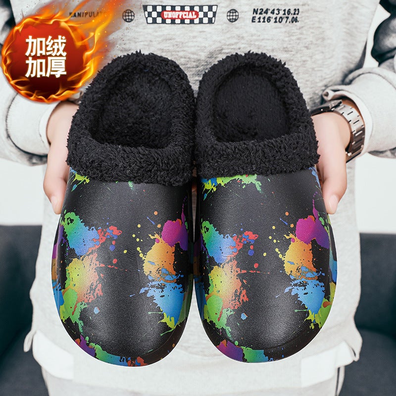 Cotton Slippers Men'S Winter Indoor Household Casual Fleece-Lined Warm Waterproof New Fashionable Cotton Slippers For Couple - Image 4