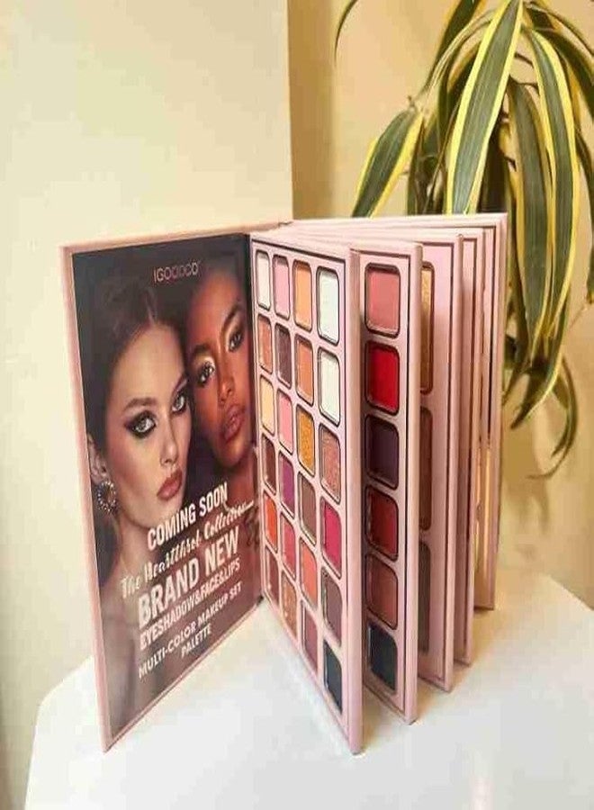 Makeup Book Kit, 5in1 Palette with Eyeshadows, Highlighter, Blush, Contour, Lip Colors, Multicolour - Image 2
