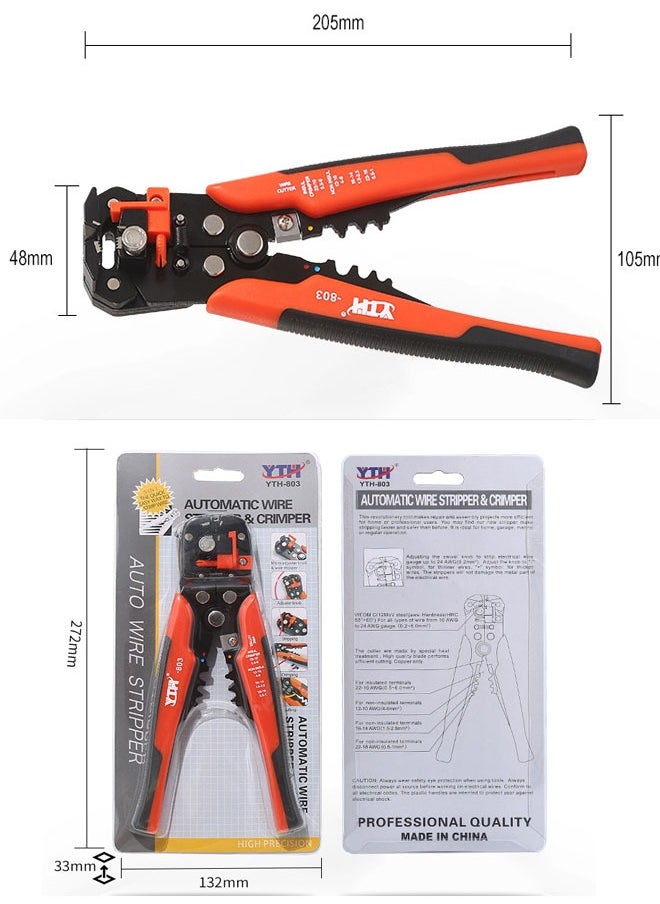 Generic Multifunctional Cable Wire Stripper Cutter Crimping Stripping Plier Tool Cutting Pliers Tool for Wire Stripping Cutting Crimping  - Image 2