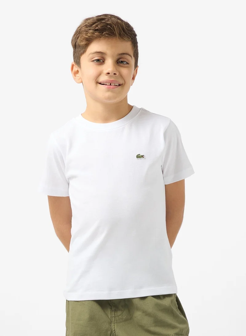 LACOSTE Kids Logo Crew Neck T-Shirt