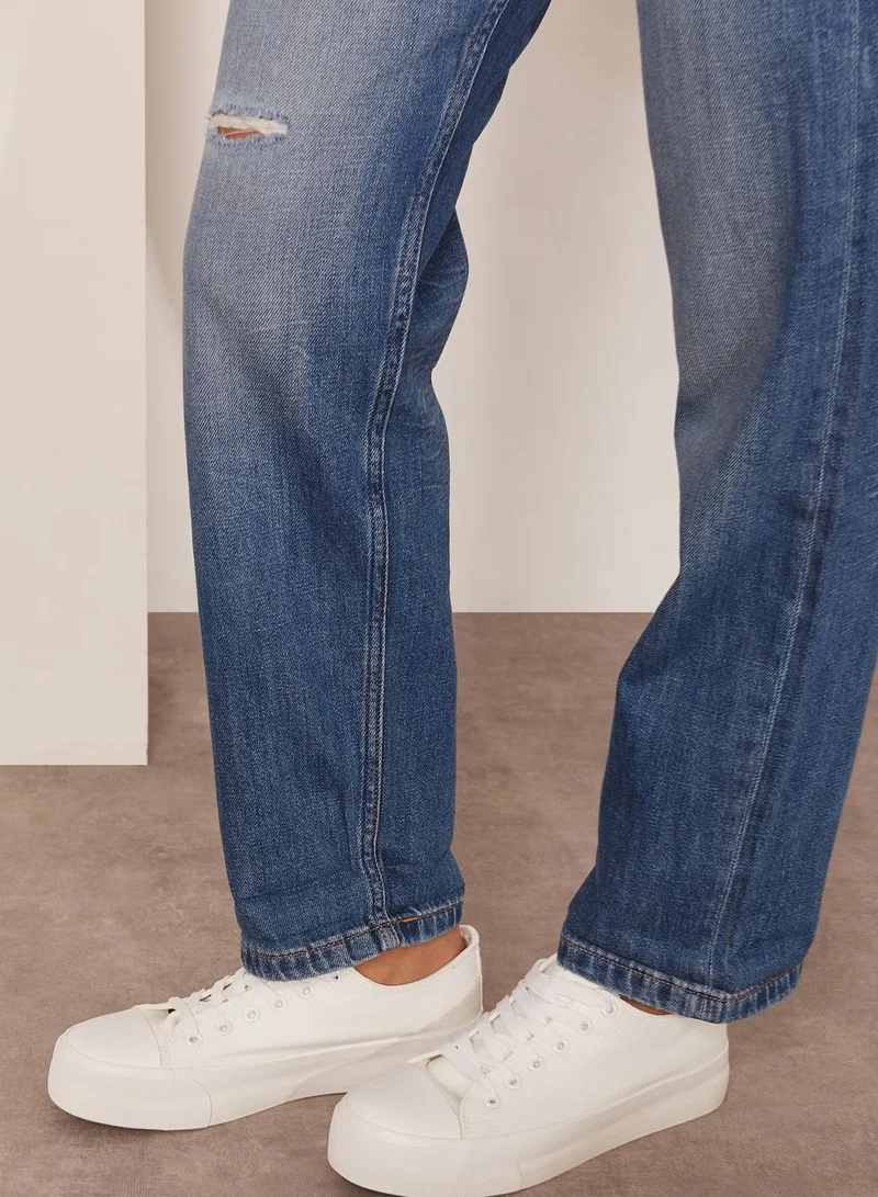 Calvin Klein Jeans Ripped Boyfriend Jeans