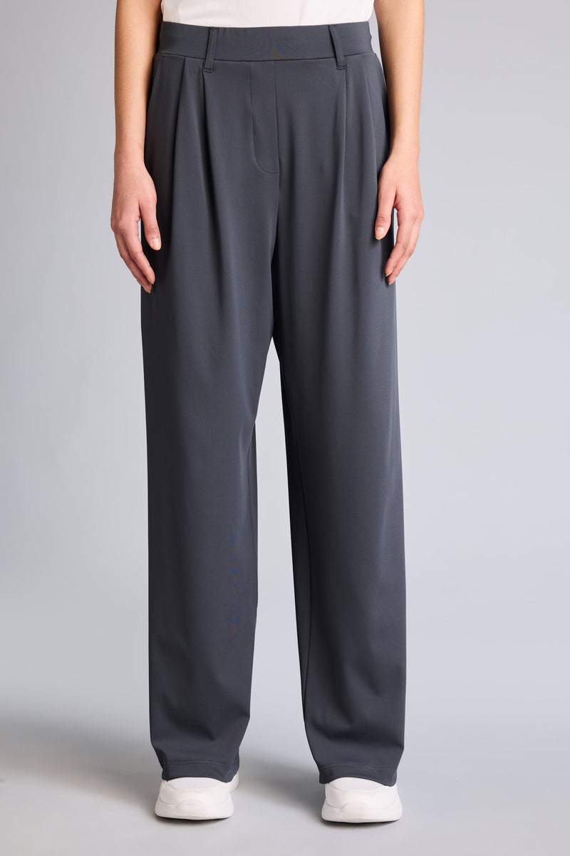 DeFacto Grey Woman Wide Leg Ankle Length Trousers Casual - Image 4