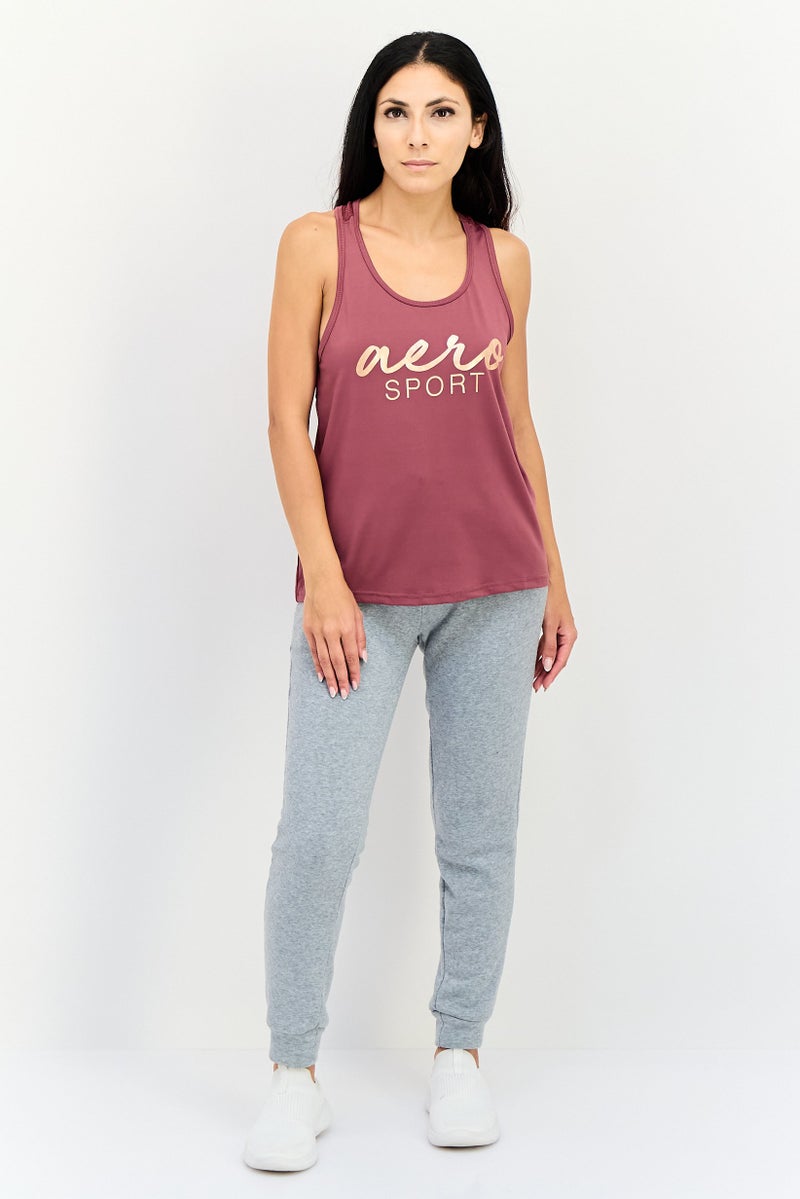 Aeropostale تي شيرت تدريب بلا أكمام للنساء، موف - Image 4