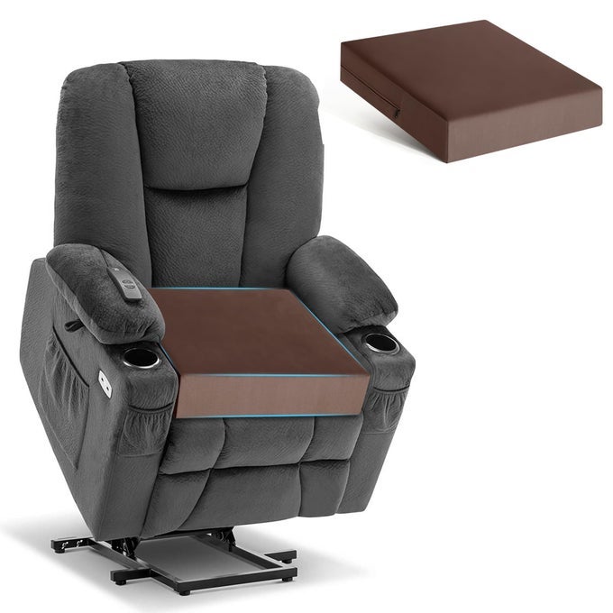 Chair Seat Cushions for Recliners Gel Memory Foam Extra Large Chair Cushions for Seniors 20 x 20 x 5 Inch Brown