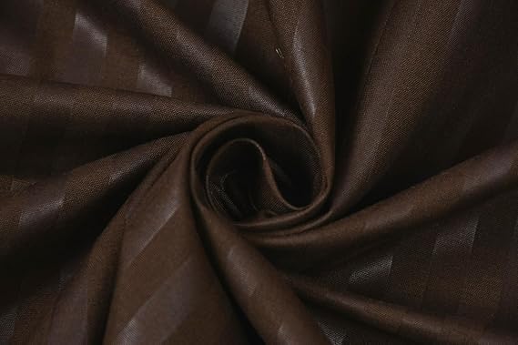 UNNAK Cotton Blend Diwan Set of 8 Pieces Including 1 Single Bedsheet with 2 Bolster Covers and 5 Cushion Covers Striped Diwan Cover Set for Living Room and Hall for Home Decor, 70x100 Inches, Brown - Image 3