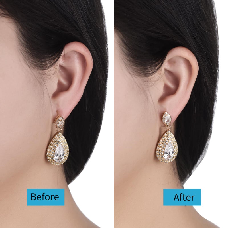 Earring Lifters 16 × 8 × 6 Mm Innovative Racket Design - Secure Locking Mechanism Earring Backs for Heavy Earrings Sensitive Skin Daily Wear - Image 5