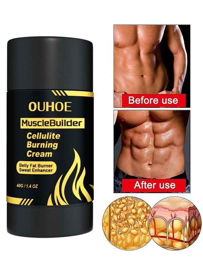 OUHOE Cellulite Burning Cream, Sweat And Fat Burning Cream, Hot Cream Cellulite And Fat Burner, Slimming Waist, Belly Slimming Cream, Sweat Cream For Women Men Weight Loss, 40G - Image 1