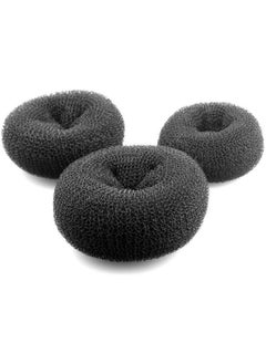 ericotry Beautiful Donut Hair Bun Makers 3 Pieces Women Hair Chignon Donuts Ring Style Bun Maker Doughnut Shaper DIY Hair Styling Accessories 1Large1Middle1Small Black 