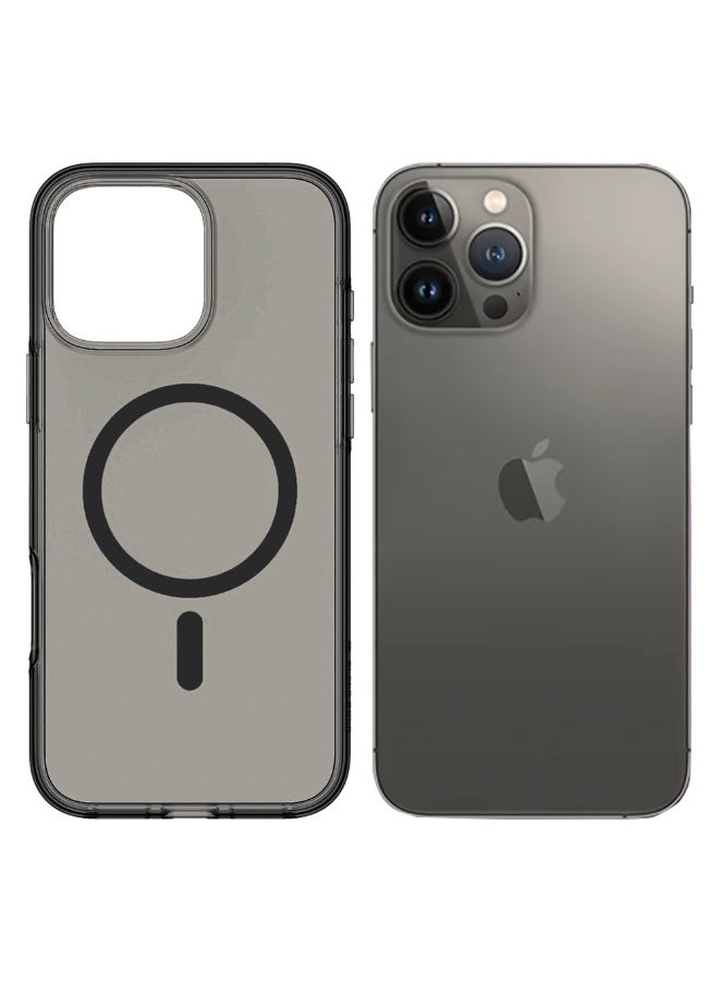 أزتك غطاء آيفون 13 برو مغناطيسي هجيني باللون الأسود المطفي تصميم نحيف مع ظهر أكريليك حماية من السقوط بمعيار عسكري مقاوم للخدوش زوايا Air Guard ممتصة للصدمات حماية للكاميرا متوافق مع MagSafe وHaloLock كفر خفيف وقوي لآيفون 13 برو - Image 1