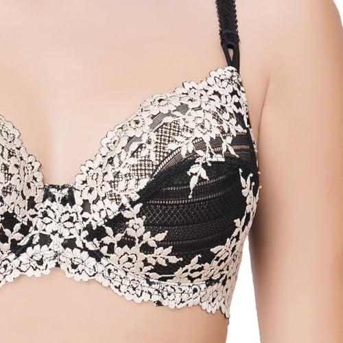 Wacoal Women’s Embrace Lace|Non Padded|Wired |3/4th Cup|Bridal Wear|Medium Coverage|Fashion Bra Black (34DD) - Image 5