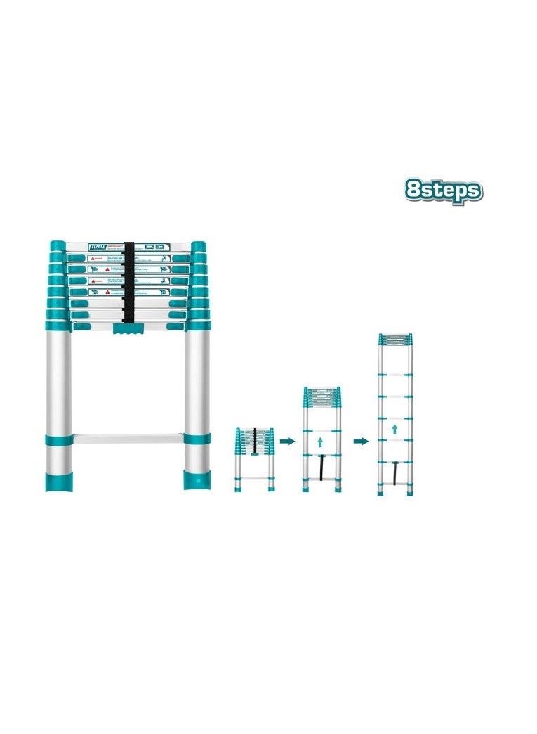TOTAL Telescopic Ladder 8 Steps THLAD08081 - Image 2