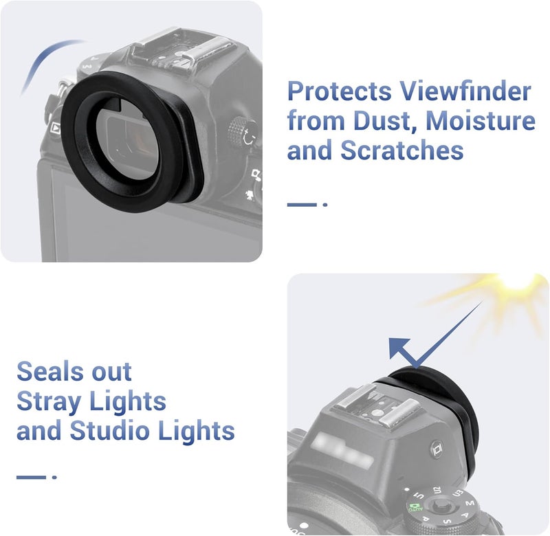Kiorafoto كوب عين دائري Z5II Z6III Z6II Z7II DK-29، غطاء عدسة عين من السيليكون الناعم مصمم لكاميرات نيكون Z6 III Z5 II Z5II Z7 II Z6 II Z7 Z6 Z5، بديل لكوب العين المطاطي نيكون DK-29 - Image 5