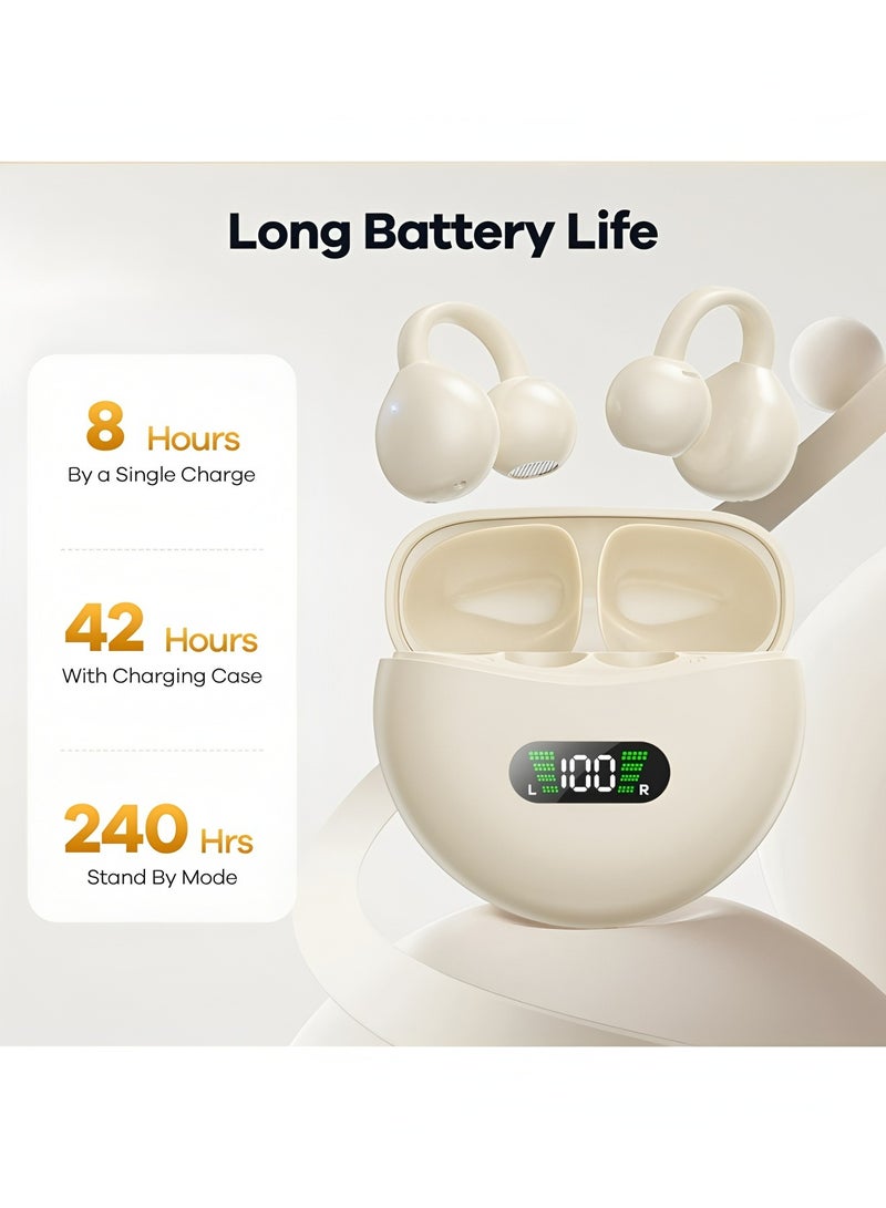 فليفيو سماعات أذن صغيرة مفتوحة الأذن لاسلكية تعمل بتقنية البلوتوث للتمرين الرياضي والقيادة والمشي والجري متوافقة مع أجهزة iPhone وAndroid - Image 5