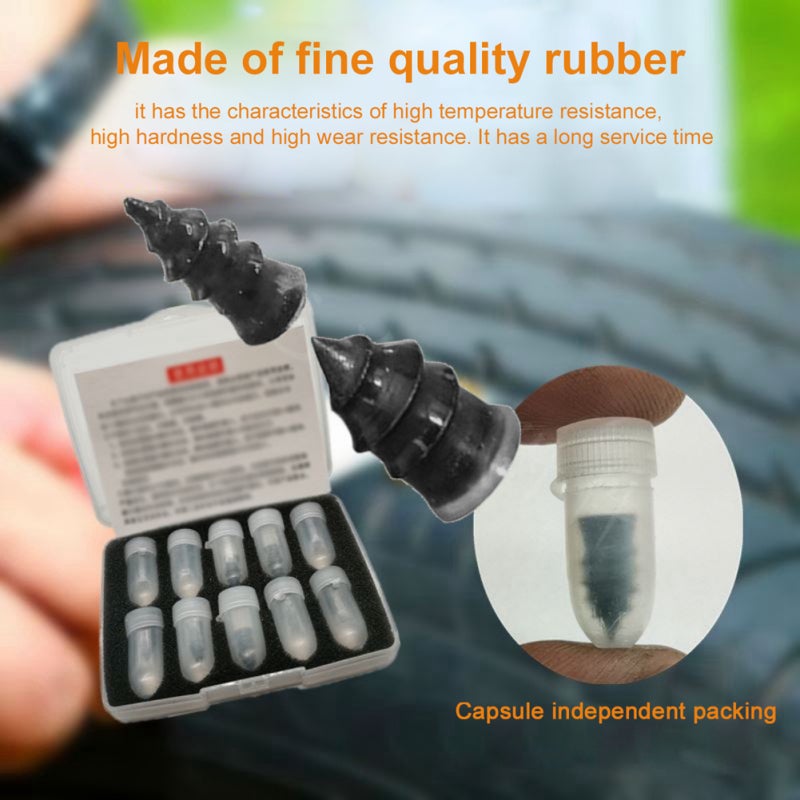 Tire Repair Nail: Large Size - High Temperature Resistant Rubber Tire Plug for Automotive Motorcycle Truck Bus Agricultural Tire Puncture Fix - Image 3