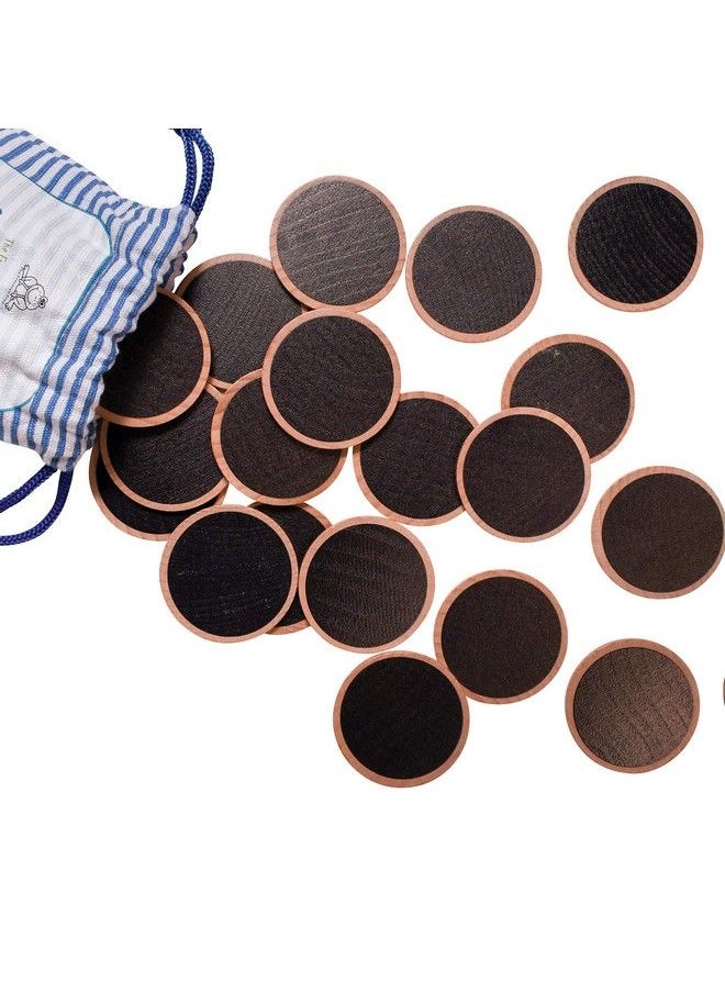 Matching Pairs Create Play Set Of 20 Ages 2+ Wooden Memory Game For Preschoolers & Elementary Aged Kids Blackboard Surfaces To Draw Numbers, Shapes & Illustrations  - Image 3