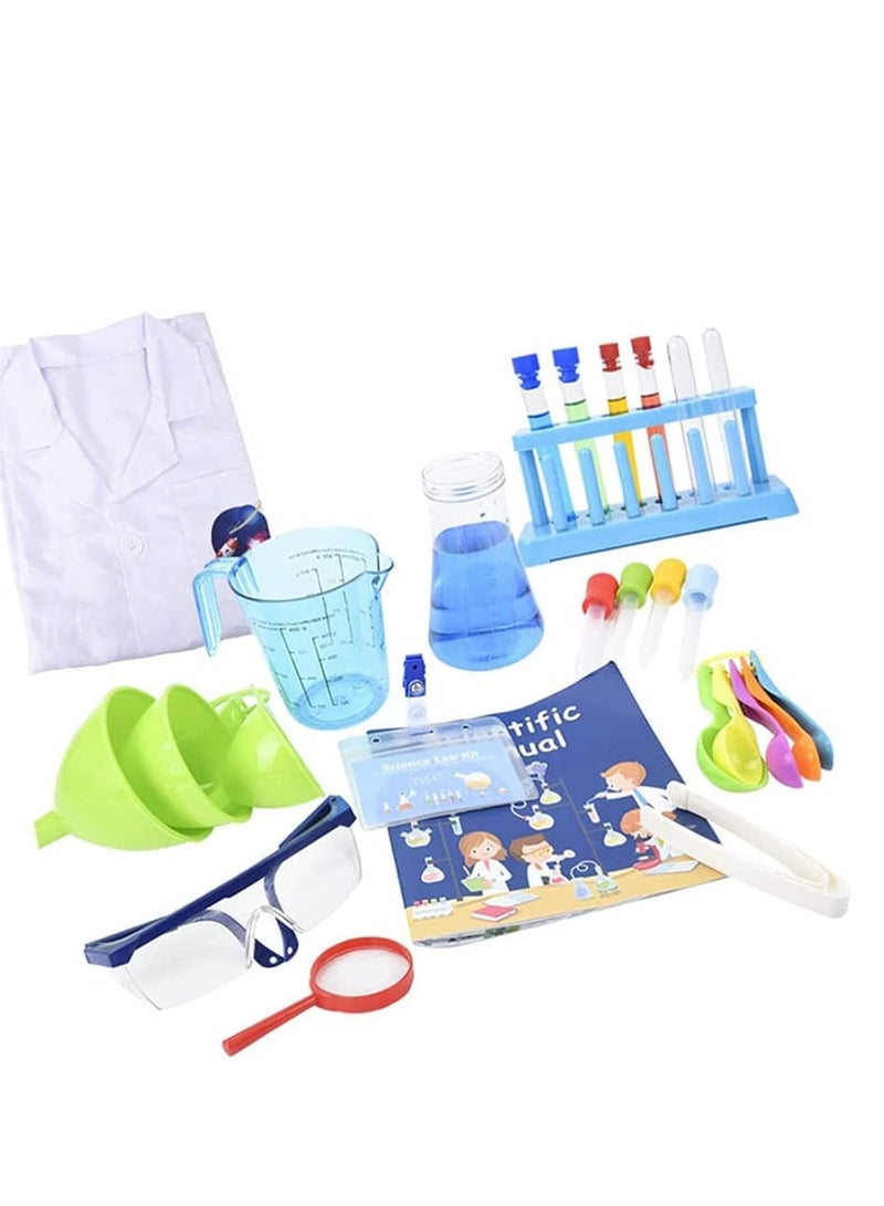 KASTWAVE Kids Science Experiment Kit with Goggles Scientist Coat Costume Laboratory Set Scientist Pretend Play Toys Educational Learning Scientific Toys Gift for 3+ Girls Boys Kids - Image 1