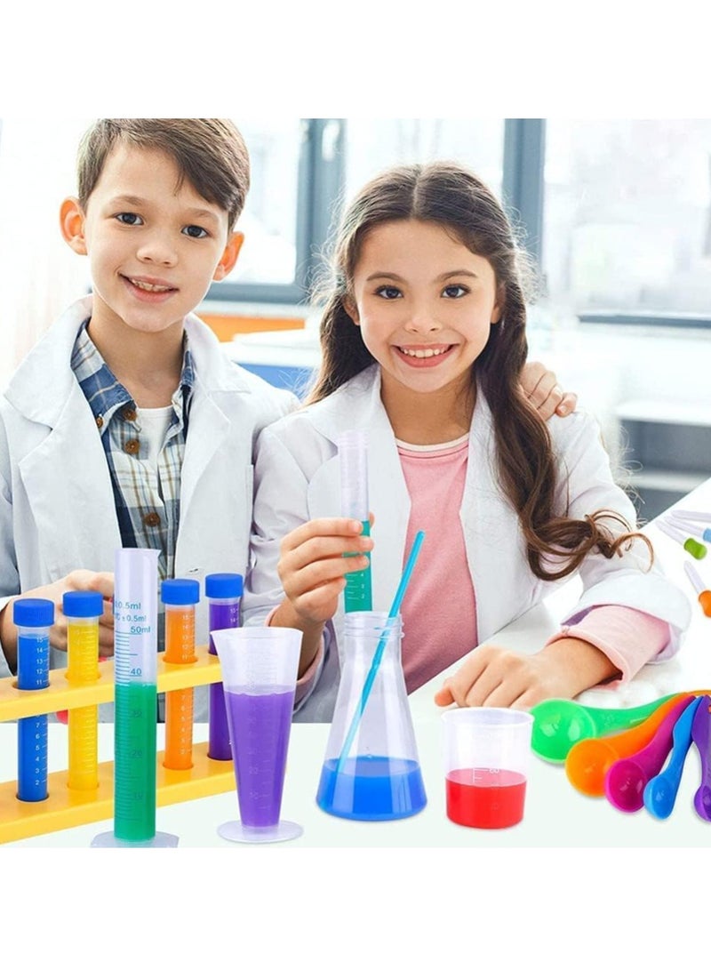 KASTWAVE Kids Science Experiment Kit with Goggles Scientist Coat Costume Laboratory Set Scientist Pretend Play Toys Educational Learning Scientific Toys Gift for 3+ Girls Boys Kids - Image 3