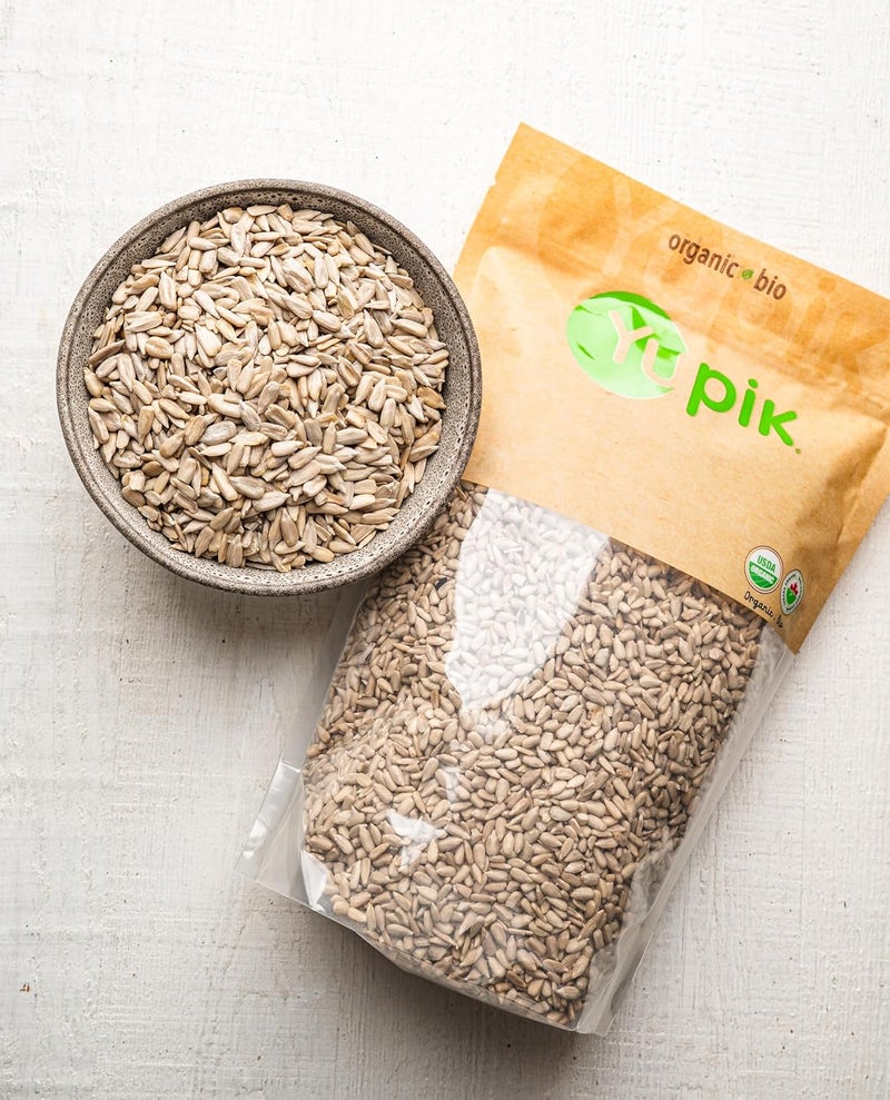 Yupik Organic Sunflower Seeds, No Shell, 2.2 lb (35.2 oz), Non-GMO, Vegan, Gluten-Free, Kosher, Raw Seeds, Salt-Free, Oil-Free, Source of Fiber & Iron, Healthy Snack, Ideal for Baking & Topping - Image 3
