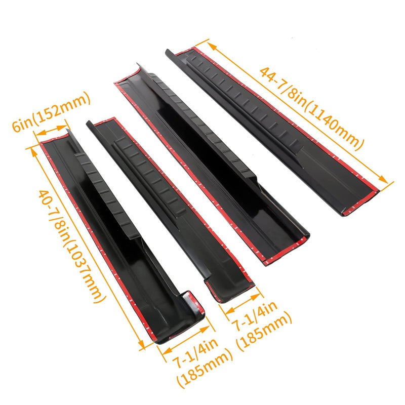 ECOTRIC Rocker Panel Guard Trail Armor Compatible with 1999-2006 Chevy Chevrolet Silverado/GMC Sierra 1500 2500 3500 2007 Chevy Chevrolet Silverado 1500 2500 HD 3500 Classic Crew Cab - Image 2
