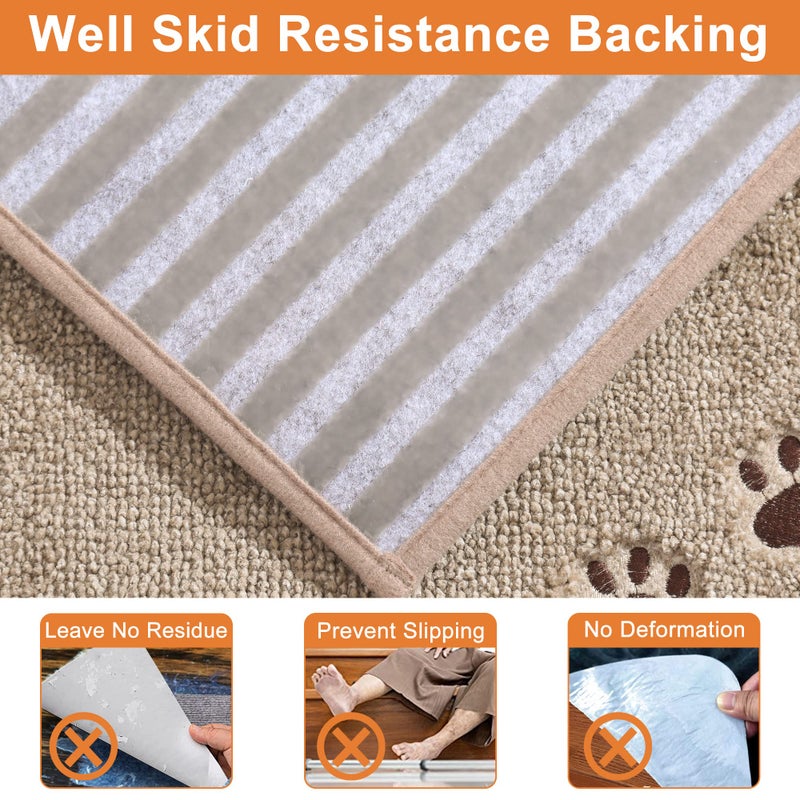 BEQHAUSE Stair Treads for Wooden Steps 28inX9in, Non Slip Carpet Stair Treads Indoor Stair Runners Machine Washable, Soft Stair Rugs Mat Surface Polyester TPE Backing, 15pcs, Beige - Image 4