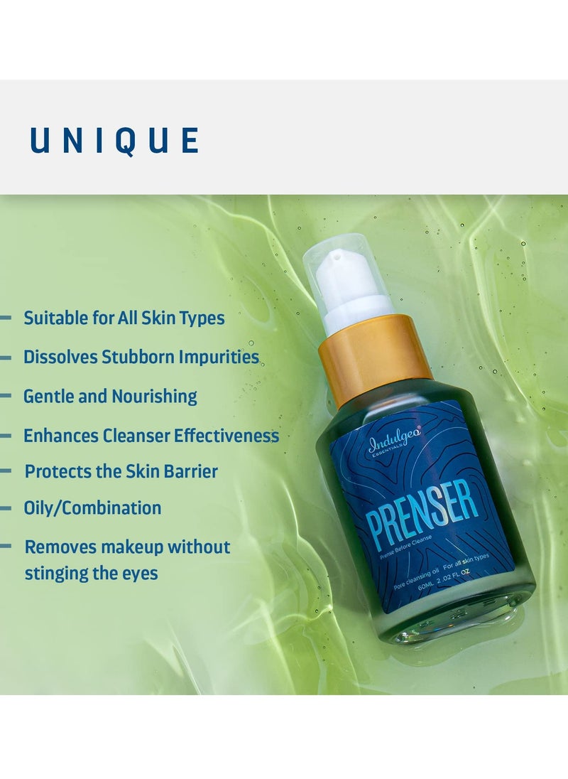 Indulgeo ESSENTIALS INDULGEO ESSENTIALS Prenser Pre Cleansing Oil for Makeup Removal 60ml  - Image 3