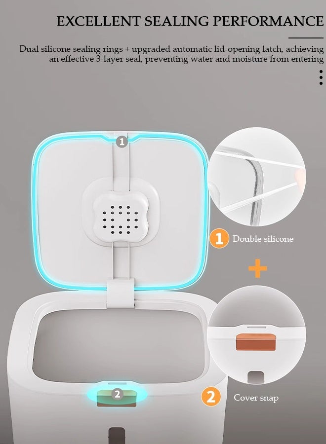 DUNISO Airtight Rice Storage Containers with Locking Lid,Plastic Rice Dispenser Storage Bins, Household 10KG Rice Bucket for Cereal Grain Flour Rice Beans Pet Food Countertop Storage Container with Lid - Image 3