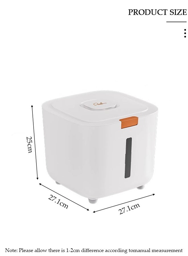 DUNISO Airtight Rice Storage Containers with Locking Lid,Plastic Rice Dispenser Storage Bins, Household 10KG Rice Bucket for Cereal Grain Flour Rice Beans Pet Food Countertop Storage Container with Lid - Image 2